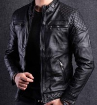 Motorbike leather jacket